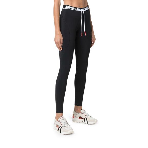 OFF-WHITE Logoed Band Leggings Black Women’s Size 40 (8‎ US) - Picture 1 of 16